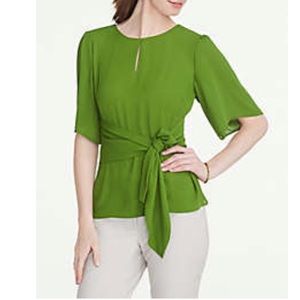 Tie Waist Keyhole Top by Ann Taylor NWT